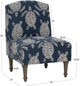 Powell® Tortuga Navy Blue Accent Chair-2