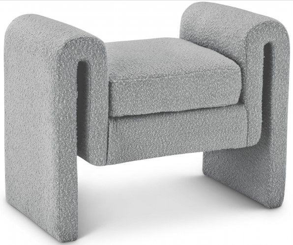 Meridian Furniture Stylus Grey 31" Accent Bench-0