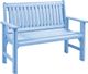 C.R. Plastics Generation Line Sky Blue Garden Bench-0