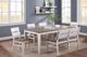 ECI Furniture La Sierra Grayish-Brown Leg Dining Table with with Distressed White Base Legs-0