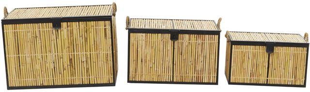 Deco Marche 3-Piece Light Brown Nesting Trunk Set-1