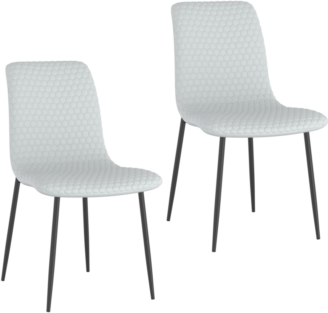 Worldwide Homefurnishings Inc. Brixx 2-Piece Black/Light Gray Dining Side Chair Set