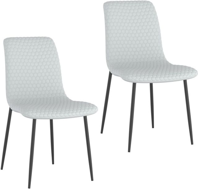 Worldwide Homefurnishings Inc. Brixx 2-Piece Black/Light Gray Dining Side Chair Set-0