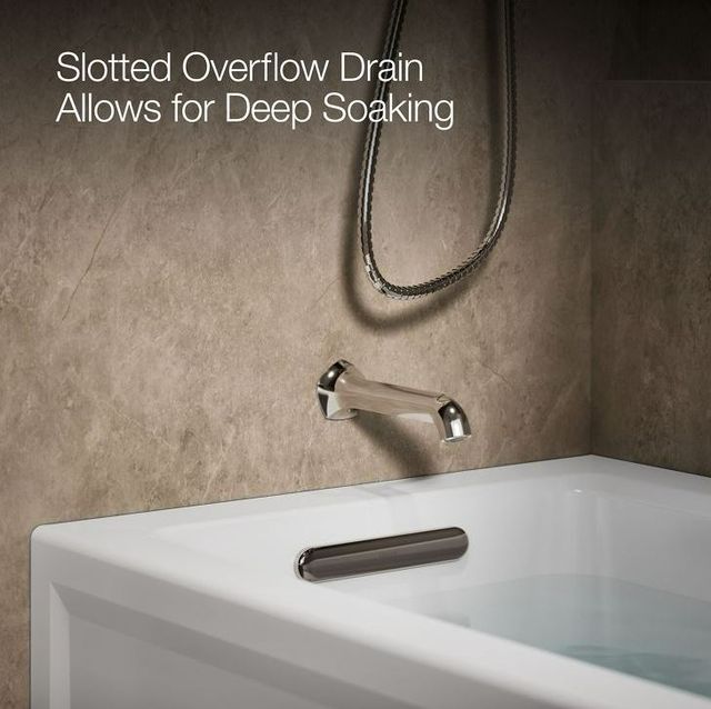 KOHLER® Archer® White 60" x 30" Alcove Bath with Bask® Heated Surface, Alcove Left Drain-3