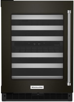 KitchenAid® 24" Black Stainless Steel Wine Cooler