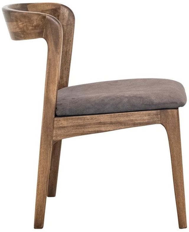 International Furniture Direct Silver Blue/Brown Dining Side Chair-2