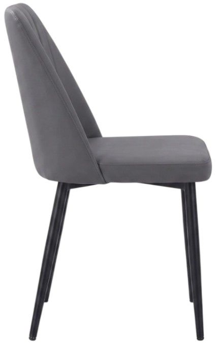 Cramco Judy Charcoal/Matte Black Dining Side Chair-2