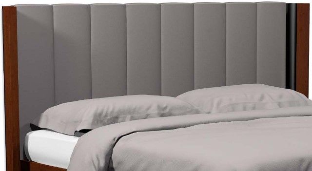 Country View Woodworking American Modern King Vertical Headboard Panel Upholstered Bed-1