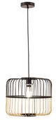 YHD Serren Natural/Matte Black 1-Light Large Pendant Lighting-1