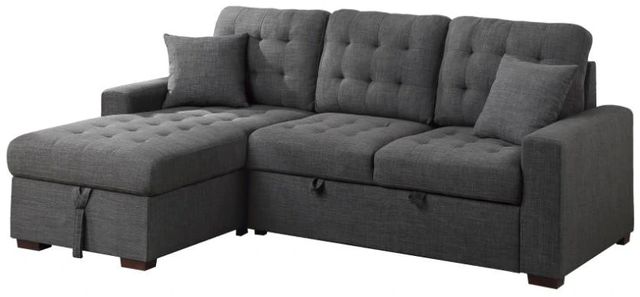 Homelegance® McCafferty 2-Piece Dark Gray Left-Arm Facing Sleeper Sectional with Hidden Storage-2