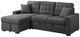Homelegance® McCafferty 2-Piece Dark Gray Left-Arm Facing Sleeper Sectional with Hidden Storage-2