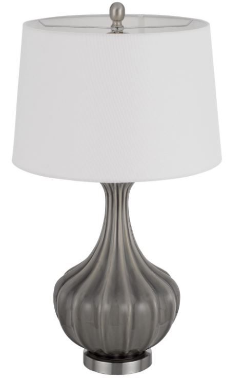 Cal® Lighting & Accessories 2-Piece Duxbury Slate Grey/White Table Lamp Set-1
