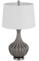 Cal® Lighting & Accessories 2-Piece Duxbury Slate Grey/White Table Lamp Set-1