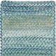 Capel Rugs Grand-Le-Fleur Blue Mist 36" Square Throw Rug-0