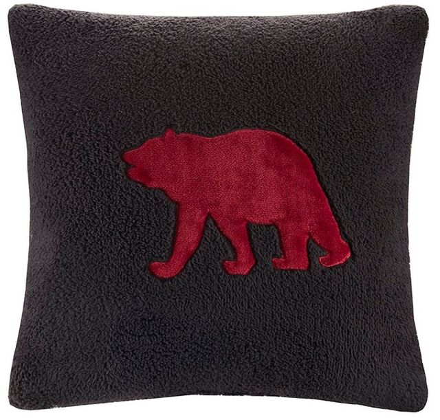 Olliix by Woolrich Alton Black and Red Twin Plush to Sherpa Down Alternative Comforter Set-1