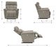 La-Z-Boy® Fulton Walnut Leather Power Rocking Recliner with Headrest-2
