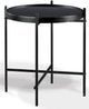 Korson Furniture Colbert Black Glass Top End Table-0