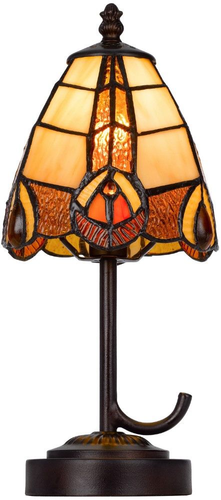 Cal® Lighting & Accessories Tiffany Dark Bronze/Orange Accent Lamp-1