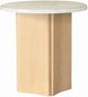 ACME Furniture Qwin White End Table with Oak Base-0