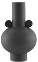 Currey & Company Happy 40 Round Textured Black Vase-0