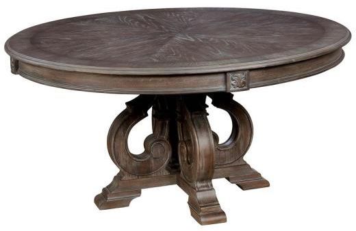 Furniture of America® Arcadia 5-Piece Ivory/Rustic Natural Tone Dining Table Set-1
