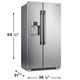 Frigidaire Professional® 36 in. 22.3 Cu. Ft. Stainless Steel Counter Depth Side-by-Side Refrigerator-3