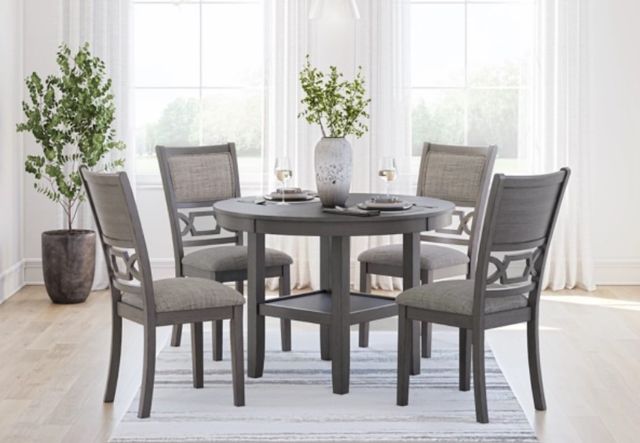 Signature Design by Ashley® Wrenning 5-Piece Gray Dining Table Set-3