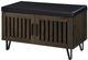 Coaster® Brixton Black/Smoked Oak Entryway Shoe Storage Bench-3