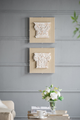 A & B Home Set of 2 Washed White Wall Art-3