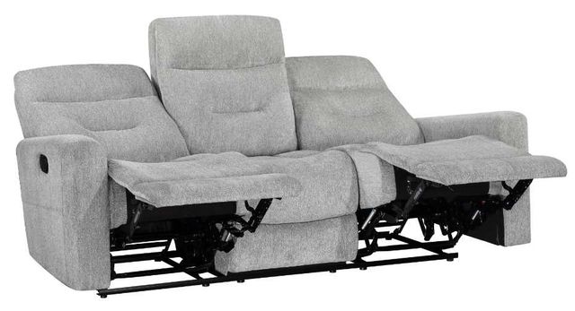 Homelegance® Lyndon Gray Double Manual Reclining Sofa-4