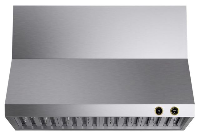Kucht Professional 48" Stainless Steel Wall Mount Range Hood with Gold Accents-1