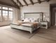 International Furniture Direct Stone White Queen Panel Bed-1