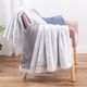 Concept ZZZ White/Gray 50x70 Matelasse & Faux Fur Throw-3