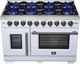 FORNO® Capriasca Series Alta Qualita 48" White Pro Style Gas Range-3