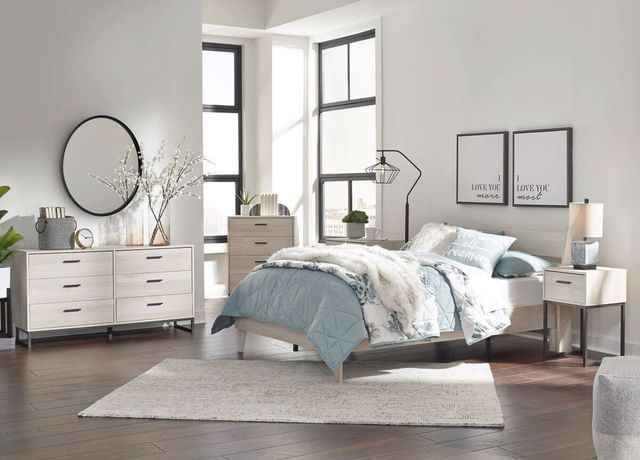 Signature Design by Ashley® Socalle 2-Piece Light Natural Queen Platform Bed Set-3