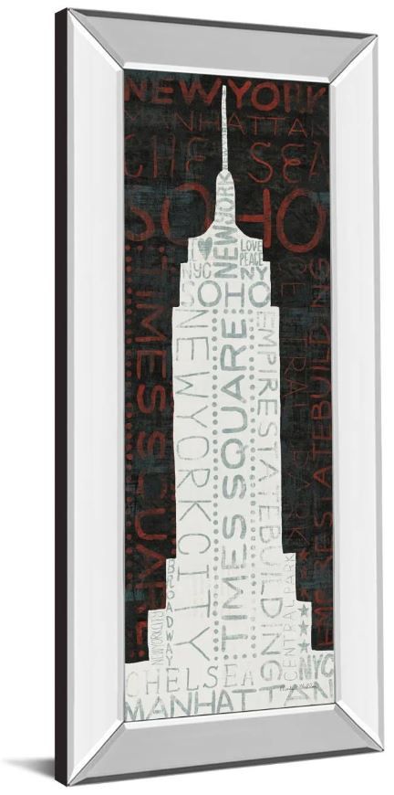 Classy Art Empire State Building by Micheal Mullan Mirror Framed Wall Art-1