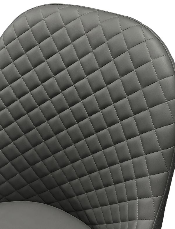 Cramco Targa Charcoal Gray/Matte Black Dining Side Chair-4