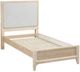 Winners Only® Westfield Sand/White Twin Upholstered Panel Bed-2