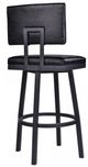 Armen Living Balboa Matte Black/Vintage Black 26” Counter Stool-1