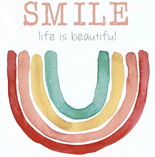 Classy Art Rainbow Smile by Kelly Donovan Wall Art-1