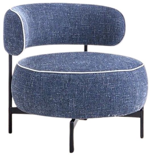 Furniture of America® Florens Dark Blue Swivel Chair-0