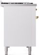Ilve® Nostalgie II Series 48" White Pro Style Dual Fuel Range-3