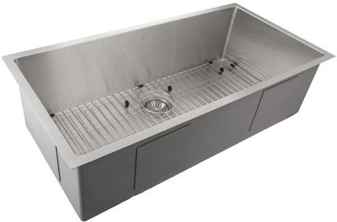 ZLINE Meribel 33" Stainless Steel Undermount Single Bowl Kitchen Sink with Bottom Grid-0