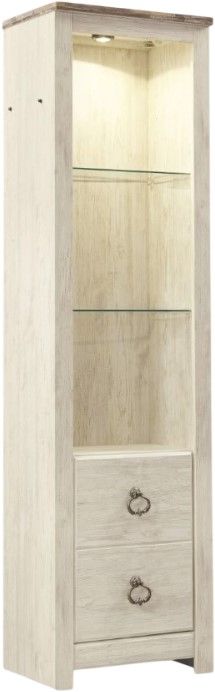 Signature Design by Ashley® Willowton 4-Piece Whitewash Entertainment Center with Fireplace-1