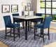Crown Mark Lennon 5-Piece Royal Blue Counter Dining Room Set-1