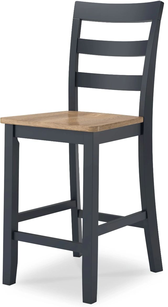 Signature Design by Ashley® Gesthaven Blue/Natural Barstool-2