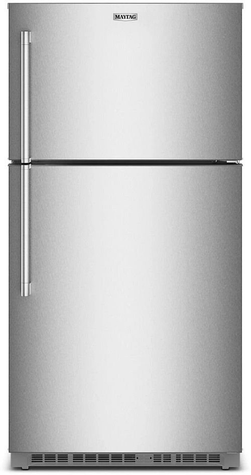 Maytag® 33" 21 Cu. Ft. Fingerprint Resistant Stainless Finish Top Freezer Refrigerator with Ice Maker-0