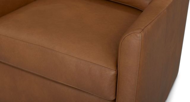 Bassett® Furniture Customizable Sloan Leather Slope Arm Swivel Chair-4