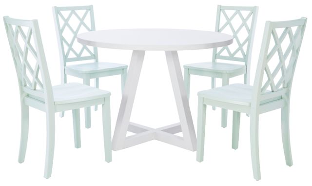 Powell® Maui 5-Piece Mint/White Dining Table Set-0