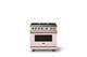 Viking® 5 Series 36" Blush Pro Style Gas (NG) Range with Polished Chrome Trim-3